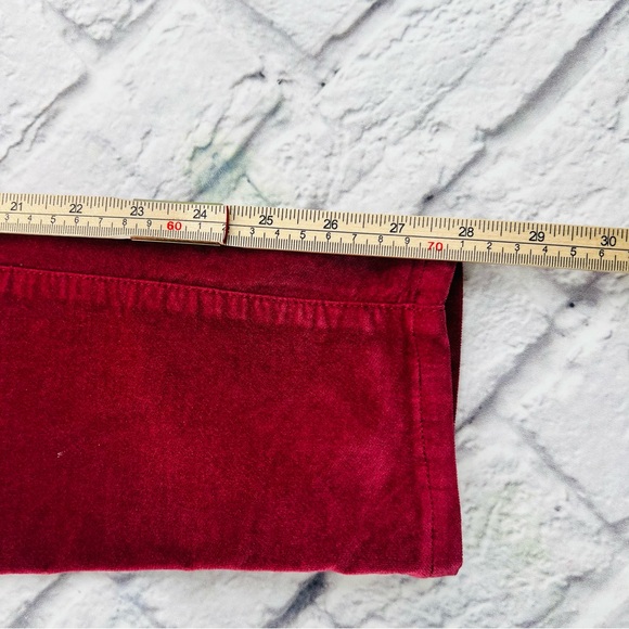 Madewell 10" High Rise Skinny Size 28 Velvet Pants Holiday Party Stretch - Picture 11 of 12